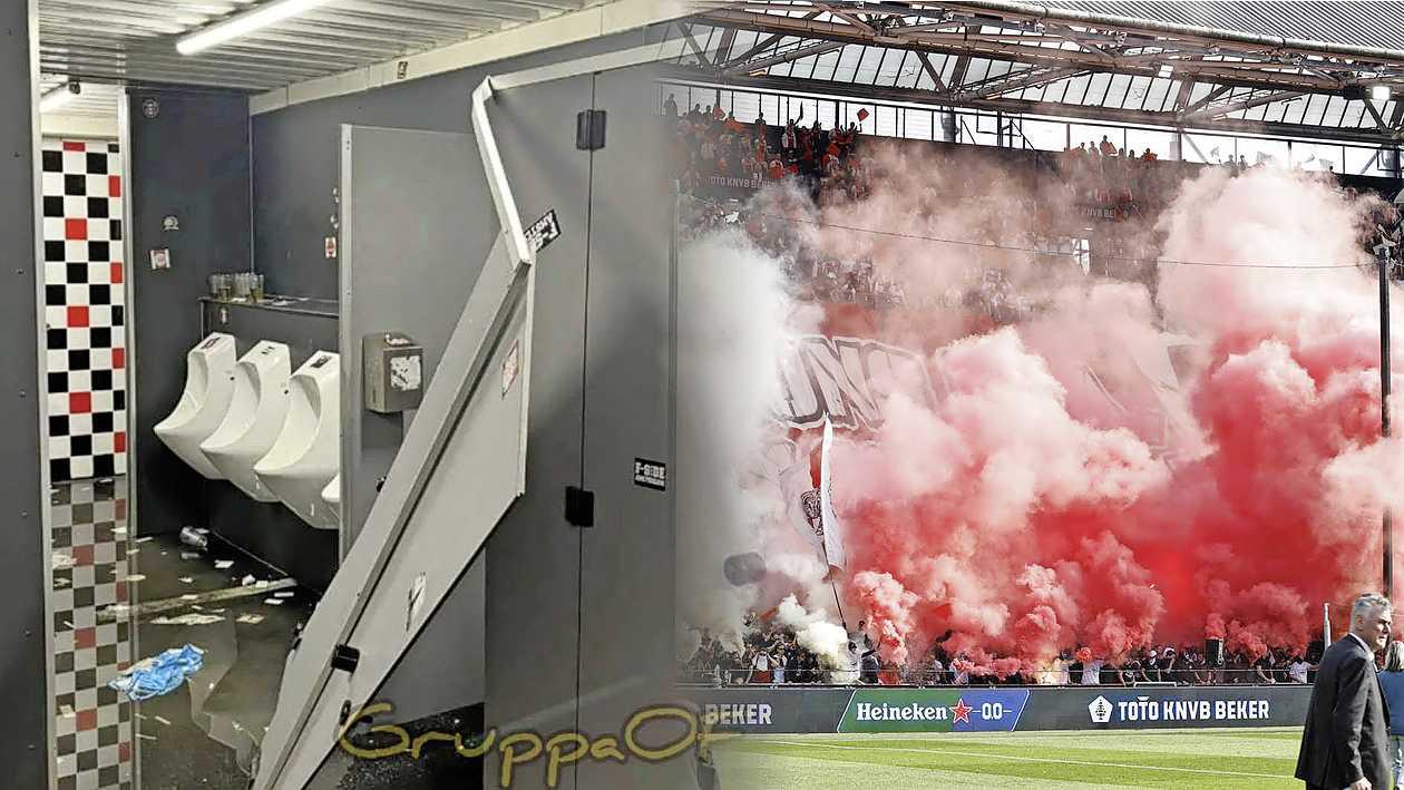 Zware vernielingen in De Kuip bij bekerfinale Er is flink huisgehouden Voetbal Telegraaf.nl foto afbeelding