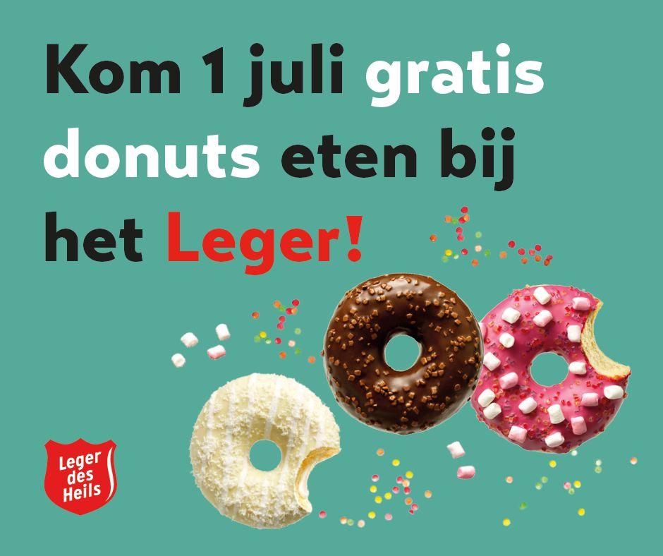 des Heils gratis donuts uit in Haarlem |