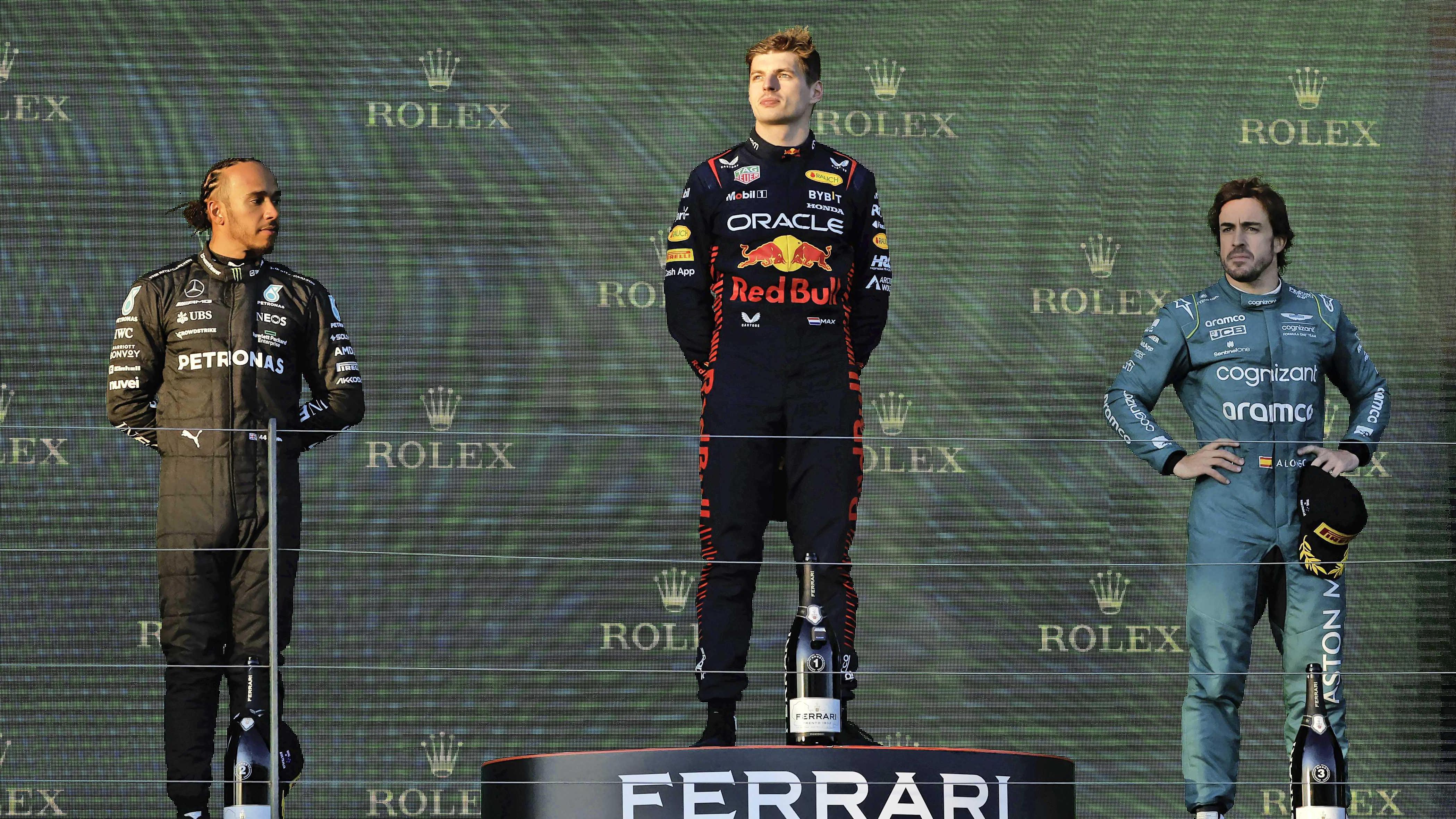 Hamilton en Alonso zorgen Formule-1 podium | Autosport | Telegraaf.nl